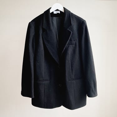 Black Oversized Cashmere Blazer