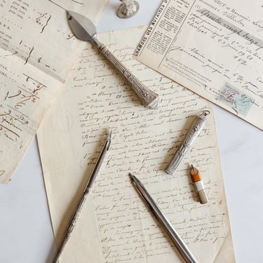 19th century French silver “nécessaire d’écriture” boxed writing set