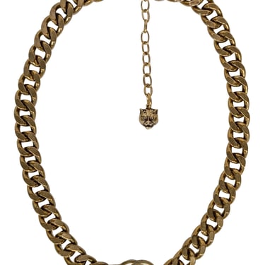 Gucci - Golden Brass Interlocking G Choker Necklace