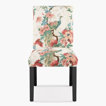 Classic Dining Chair Upholstered Rose Peacock Park Natural FF258-3