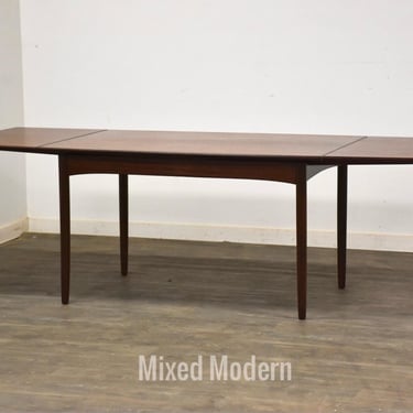 Refinished Danish Modern Teak Dining Table 