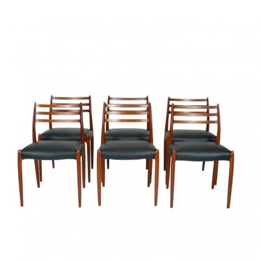 Niels Moller 78 Chairs, Set 6
