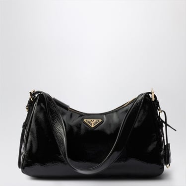 Prada Prada Aimée Black Naplak Leather Medium Bag Women