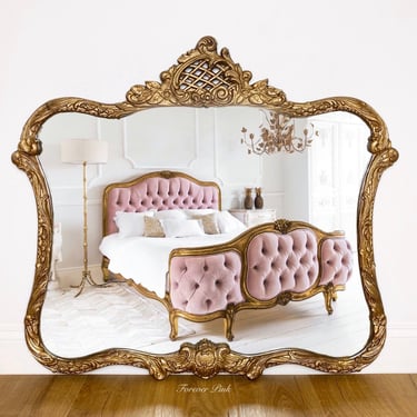 NEW - Vintage Gold Gilded Mirror, French Style Mirror, Solid Wood Frame, Gold Gilt Mirror 