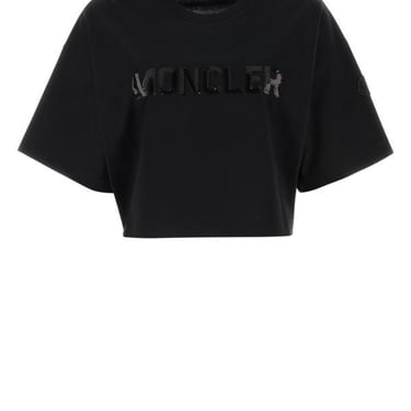 Moncler Woman Black Cotton Oversize T-Shirt