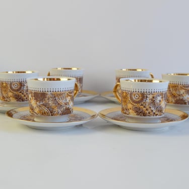 Set of six Cups and Saucers by Epiag 1950 