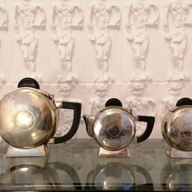 Silver plated / art deco / tea set / Christofle / Christian Fierdingstad / 