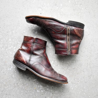 Vintage Oxblood Leather Boots 