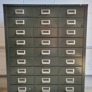 Vintage Industrial Metal Sorting Cabinet