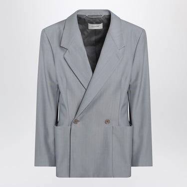 Lemaire Grey Mélange Double-Breasted Jacket Women