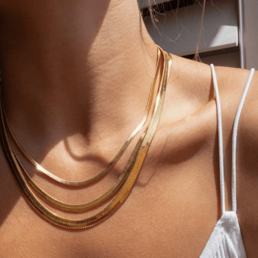 Gold-Filled Herringbone Necklace