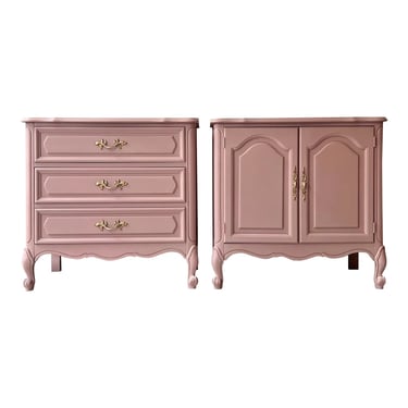 Henry Link French Provincial Chests/ Oversized Nightstands - a Pair 