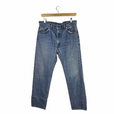 Vintage Levis 505 Distressed Medium Wash Loose Fit Plus Size Jeans, Size 36/30 