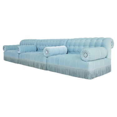 George Smith Mohair Velvet Ottoman Sofa Banquette