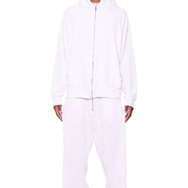 PORTERHOUSE SWEATPANTS IN WHITE TERRY