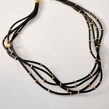 two a Layered Rubber Necklace