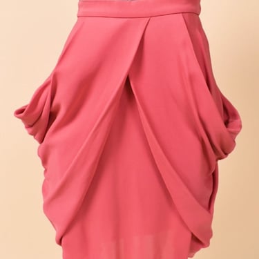 Pink Rosebud Drape Skirt By Miu Miu, S
