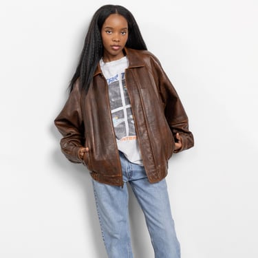 ジャケット・アウター soramar Vintage 1940s Brown Horsehide LEATHER Bomber Jacket CONMAR