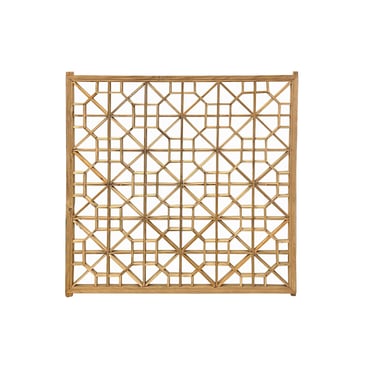 Vintage Restored Oriental Zen Geometric Rustic Raw Wood Wall Panel ws3463E 