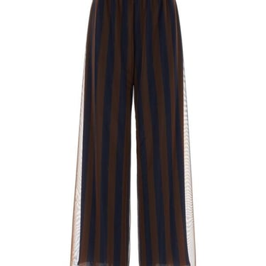 Fendi Woman Printed Silk Palazzo Pant