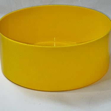 Vintage Space Age Plastic Salad Bowl, Bright Yellow ABS, Finland 