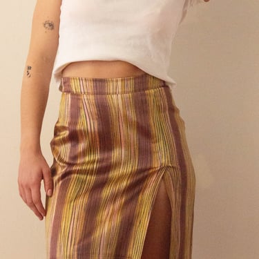 1990s Fiorucci Satin Mini Skirt 