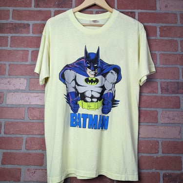 Vintage 80s Batman Bust ORIGINAL Comic Book Tee - Extra Large 