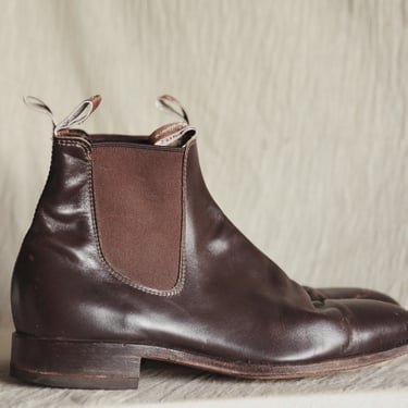 Vintage RM Williams Boots | Chocolate Brown Leather Chelsea Boots Mens 11 