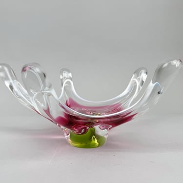 Art Glass Bowl by Josef Hospodka for Chribska Glassworks, 1960's 