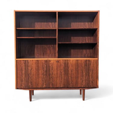 Mid Century Danish Modern Poul Hundevad Rosewood Bookcase 