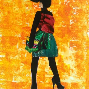 Party Gyal ORIGINAL collage African American art 