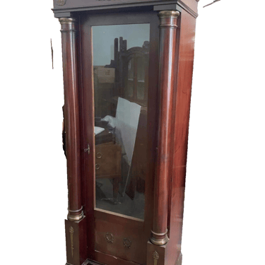 Cabinet, Vitrine, Display, Empire Style, Gilt Metal Mounts, Mahogany!