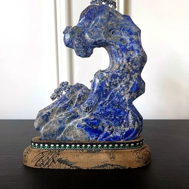Chinese Carved Lapis Lazuli Scholar Stone