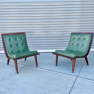 Vintage Scoop Lounge Chairs by Carter Brothers - a Pair 