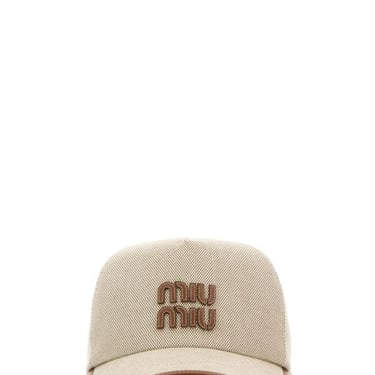 Miu Miu Woman Sand Cotton Baseball Cap