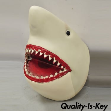 Vintage 23" Molded Rubber Jaws Great White Shark Replica Movie Prop