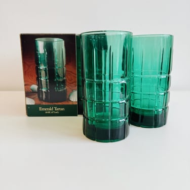 Set of 4 “Emerald Tartan” Tumblers by Windsor & Browne