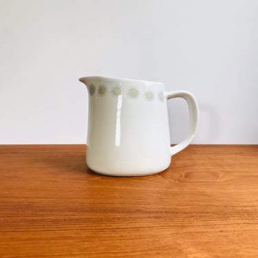 Vintage Arabia Finland daisy chain pitcher / Kaj Franck mid-century flower or atomic design / MCM cream or milk jug 