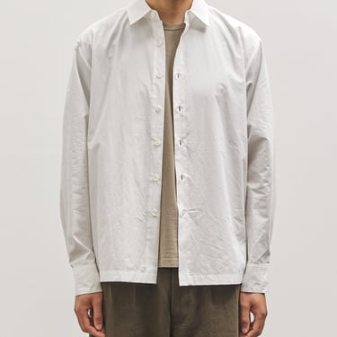 Evan Kinori Flat Hem, White Typewriter Cloth | Glasswing Shop