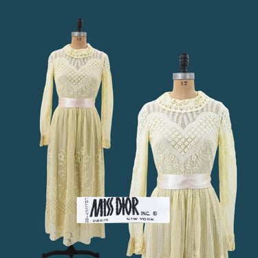 Miss Dior 1970s Catch Me In Heaven net lace dress 