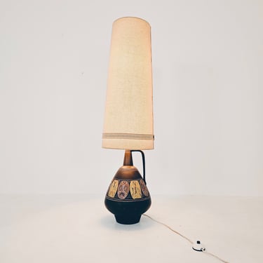 Rare German floor ceramic lamp By Hanns Welling for Cermanno, 1959 