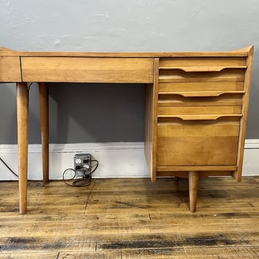 Mid Century Maple Desk by Crawford Furniture