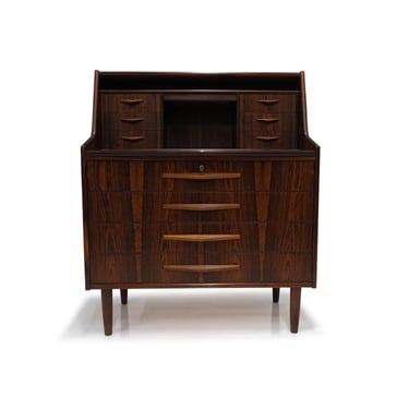 Brazilian Rosewood Mid-century Danish Secretary Desk with Vanity Mirror