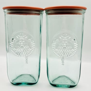 Starbucks Recycled Glass Triangle Bottom Cold Cup Tumbler 16 oz Grande Brown by LeChalet