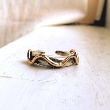 Silver and Gold Wiggle Ear cuff 