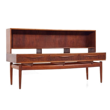 Kurt Ostervig Mid Century Danish Rosewood Low Credenza Bookcase - mcm 