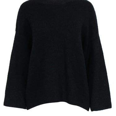 Vince - Black Funnel Neck Wool Blend Sweater Sz S