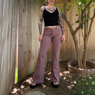 Y2K 2000’s Red Plaid Mid Rise Pants 