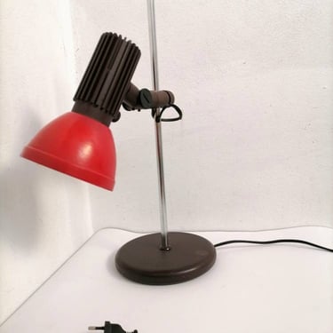 Vintage Table Lamp / Retro Desk Lamp/ Red Light / Adjustable Lamp/ Office Light / Study Light/ Lightning/ 70s Yugoslavia 