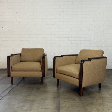 Art deco sculptural lounge chairs- pair 